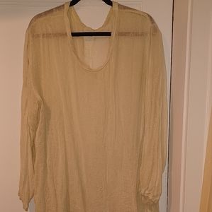 CP Shades Linen Gauze Tunic L light sage green